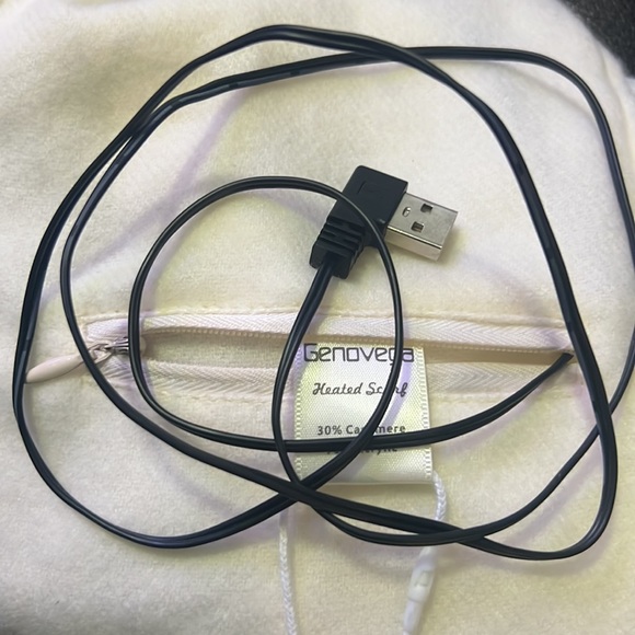 genovegawinter heated scarf beige color - Picture 5 of 5